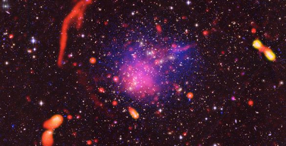 Galaxy cluster collision